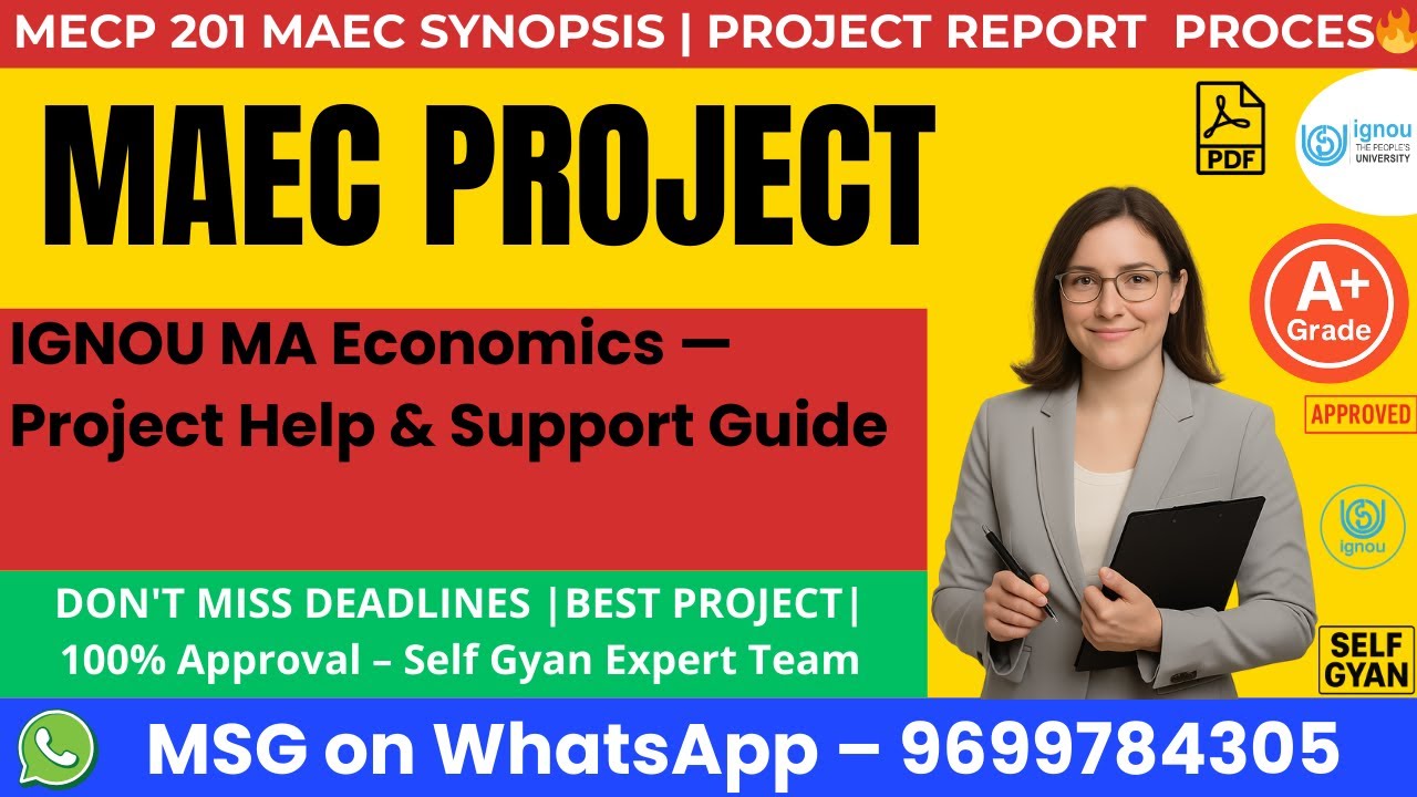 IGNOU MA Economics &mdash; Project Help & Support Guide BY SELF GYAN