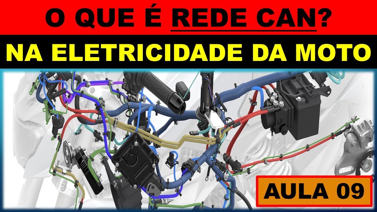 O que &eacute; rede can? Como funciona? Moto tem rede can? Aula eletricidade de moto. Honda Yamaha BMW.