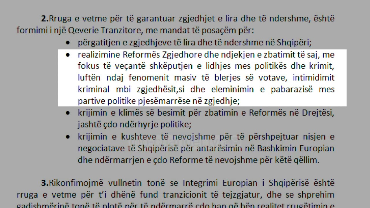 Opozita, koalicion n&euml; zgjedhje. TCH zbulon draftmarr&euml;veshjen - Top Channel Albania - News - Lajme