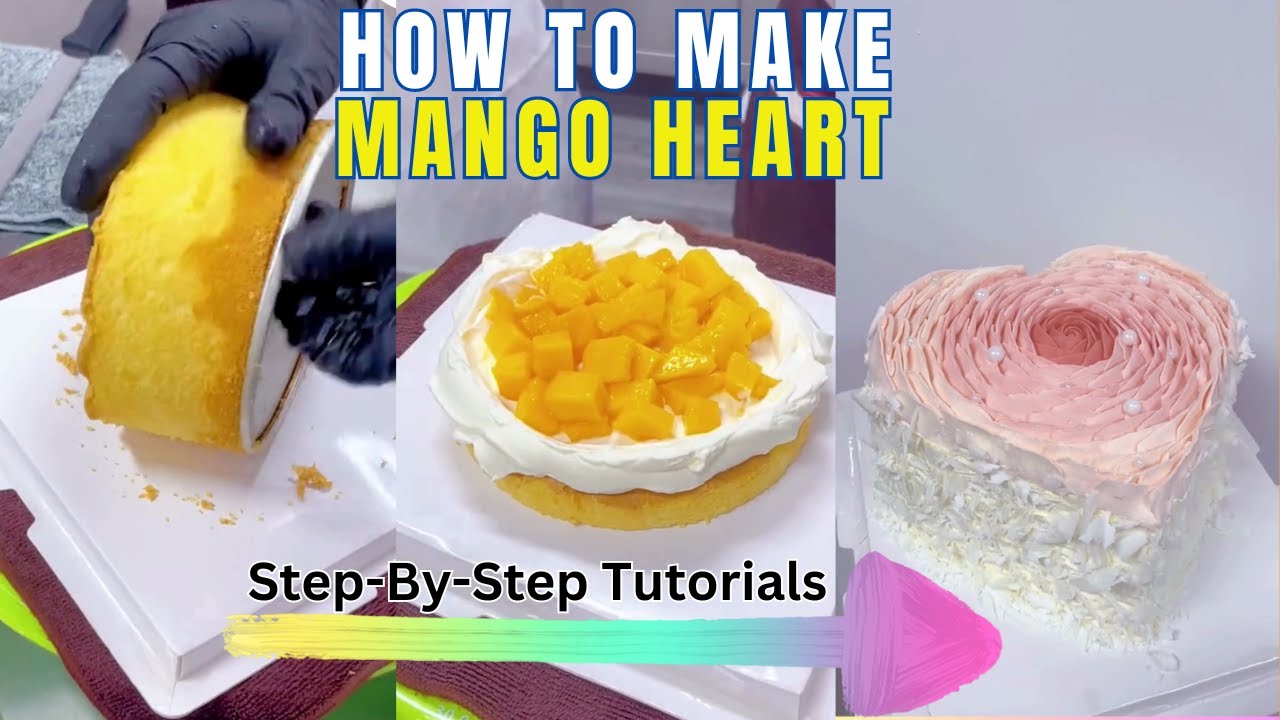 Heart-Shaped Mango Bites with Chocolate Cake | Step-by-Step Decoration Ideas | Healthy Viral Cake