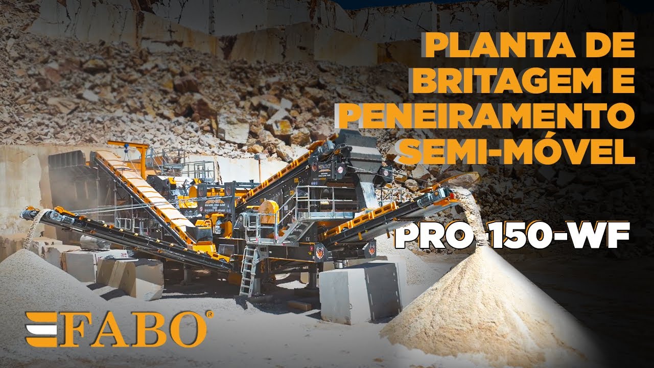 FABO | PRO-150-WF PLANTA SEMİ MÓVEL DE BRİTAGEM E PENEİRAMENTO