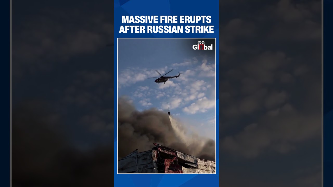 Russia Launches Massive Kyiv Missile Attack as Huge Warehouse Fire Erupts Near Ukrainian Capital