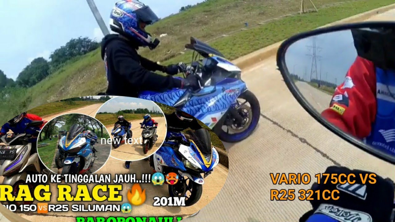 TEST 201m vario 175cc vs r3 Paroponauli#motovlogger #collab #paroponauli