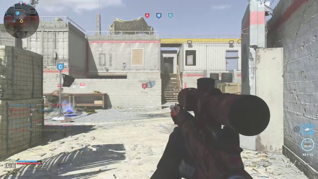 INSANE quad feed sniper clip in modern warfare(road to gold AX-50)