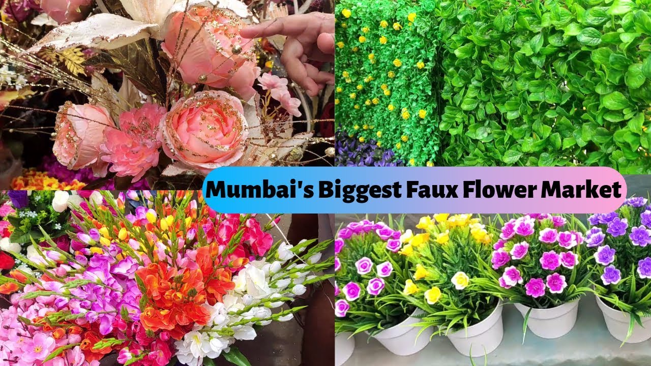 Wholesale/Retail Market of Artificial Flowers | Cheapest Home Decor- Plants, Pots | Crawford Market