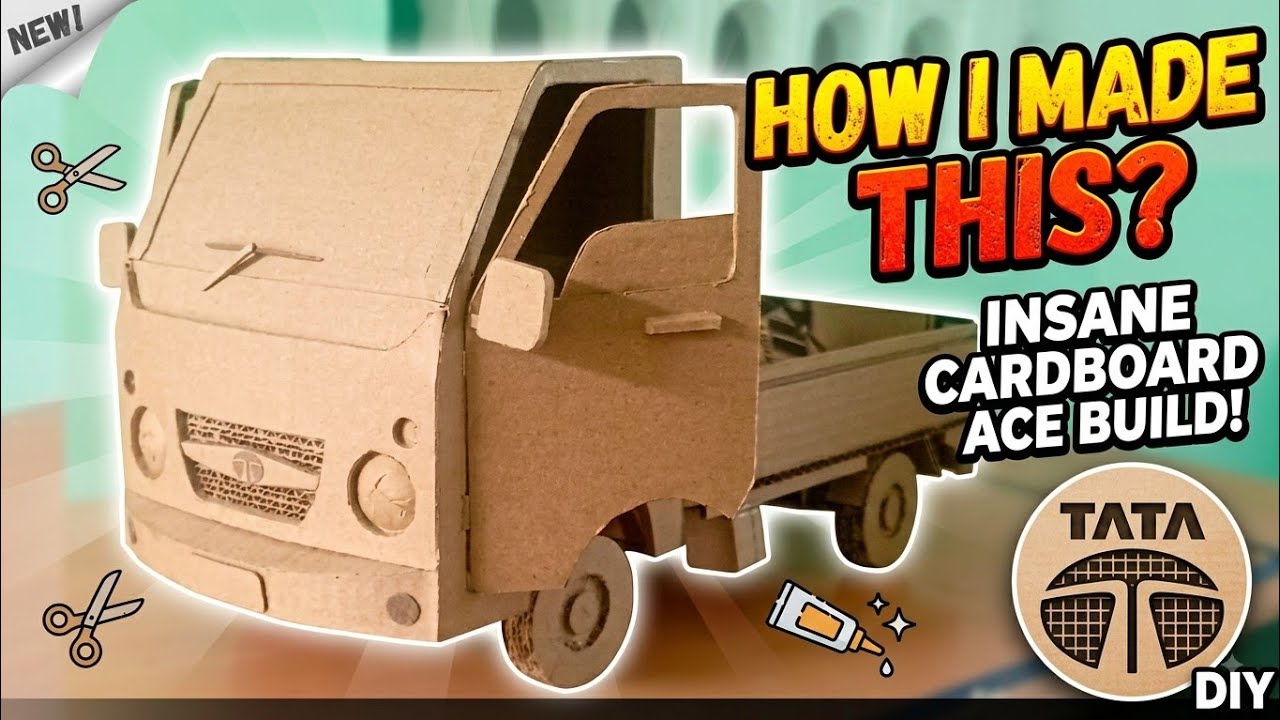How to make Tata Ace mini truck from cardboard and home made || DIY