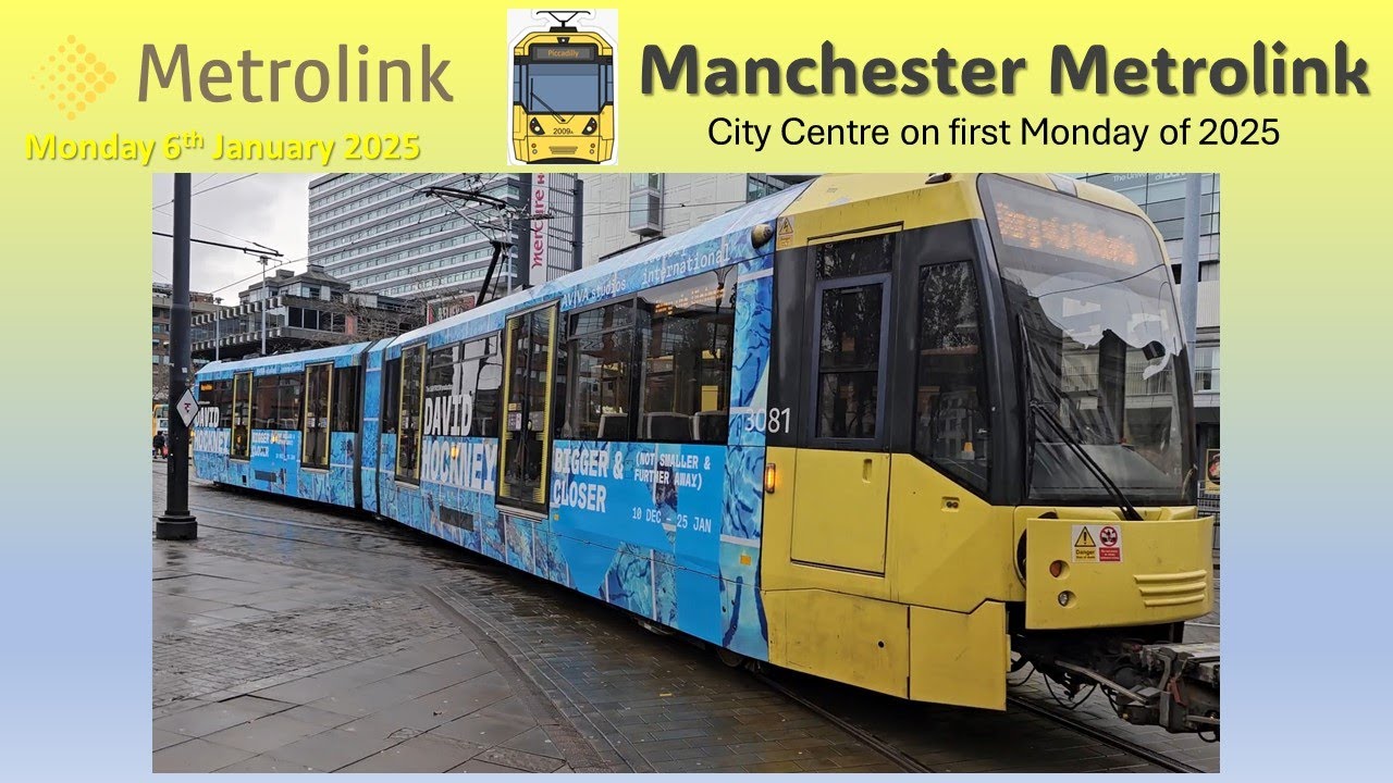 Manchester Metrolink: Manchester City Centre on Monday 6th January 2025