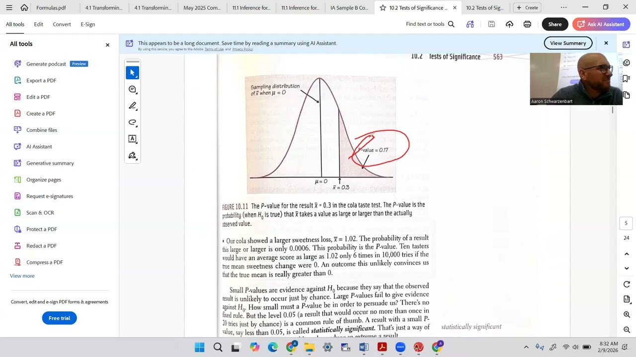 Stats 10.2 Significance Tests