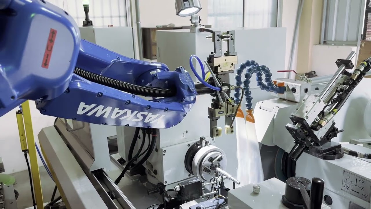 Armature  Shaft Automation | Palmary Grinding & Rack Rolling with Yaskawa Robot  | Machine tending