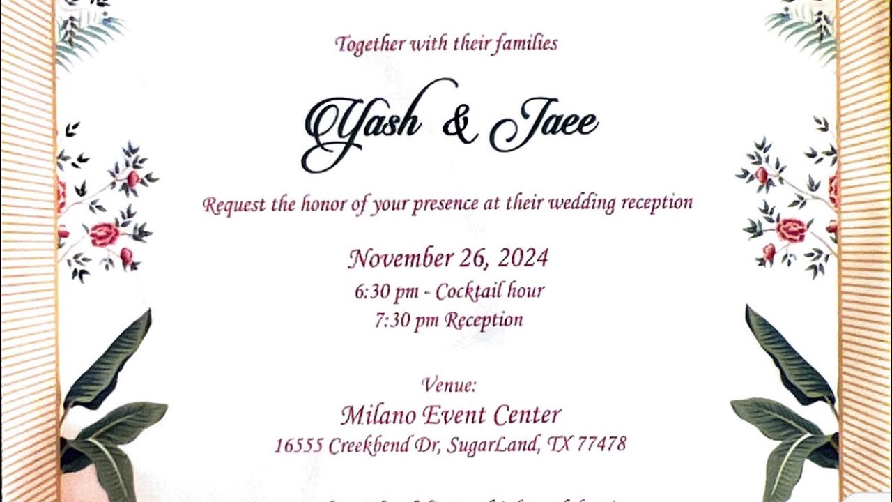 Yash & Jaee wedding Day 6 Wedding Reception 2024