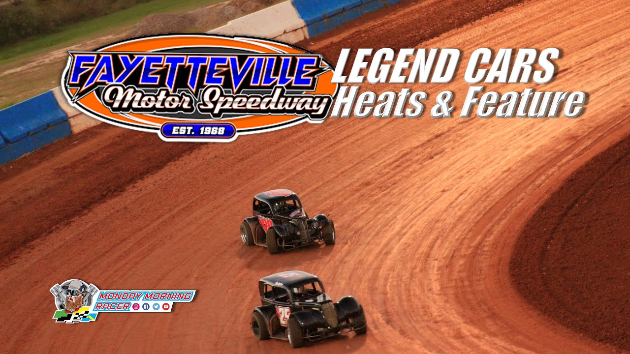 DIRT TRACK RACING at Fayetteville Motor Speedway - Legend Car Heats and Feature (10/23/2021)