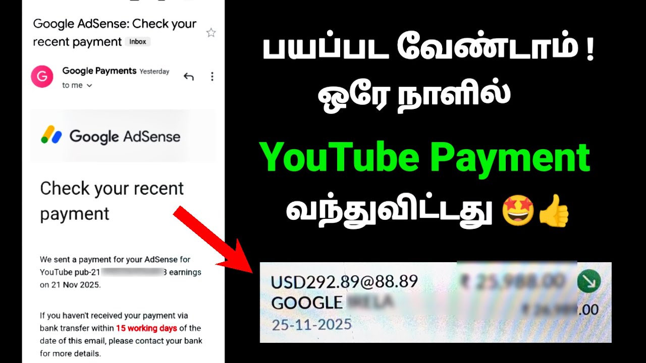 YouTube First Payment 💰 Received Successfully 😍 | YouTube Payment not received problem 2025