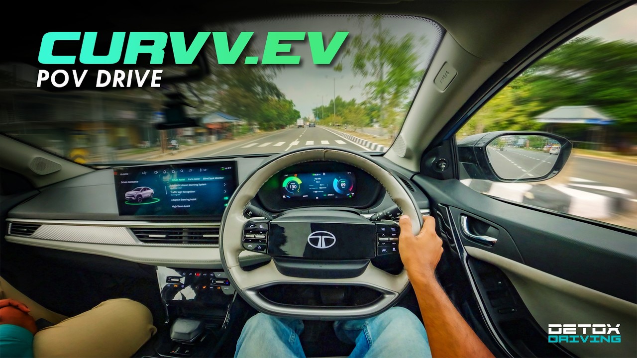 Tata Curvv.ev POV Test Drive | City + Highway Drive, Features | Detox Driving