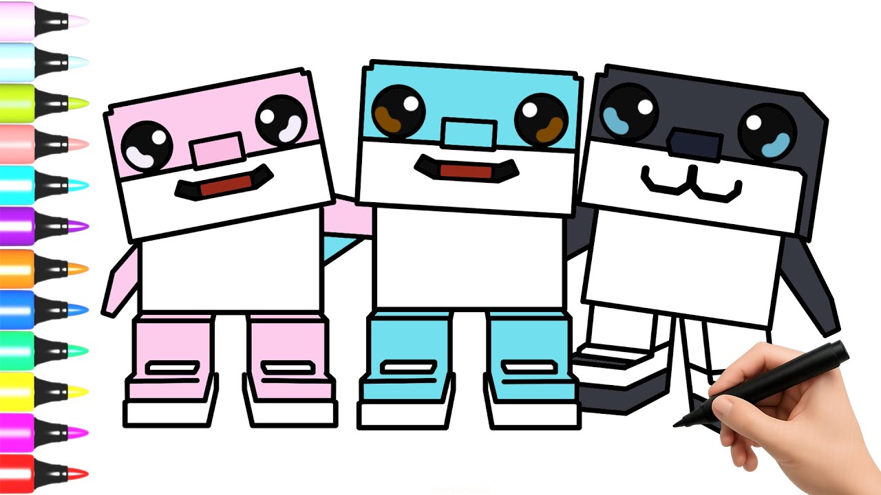 Como Dibujar a Los Trios!  Steal a Brainrot ROBLOX