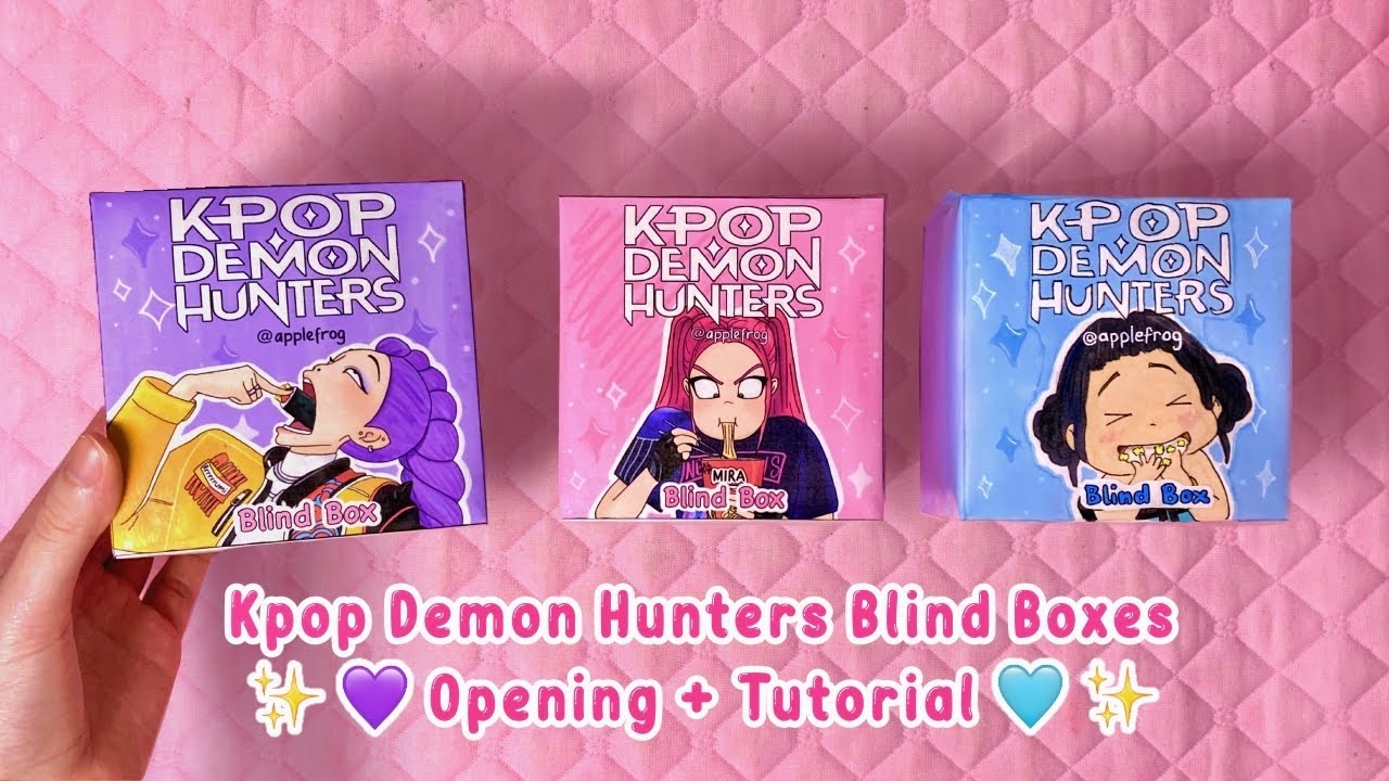🩷HOW TO MAKE KPOP DEMON HUNTERS BLIND BOXES! 🩵 unboxing | ASMR | applefrog