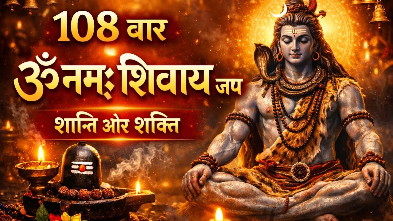 108 बार ॐ नमः शिवाय जप | Powerful Shiv Mantra Chant | शांति और सकारात्मक ऊर्जा