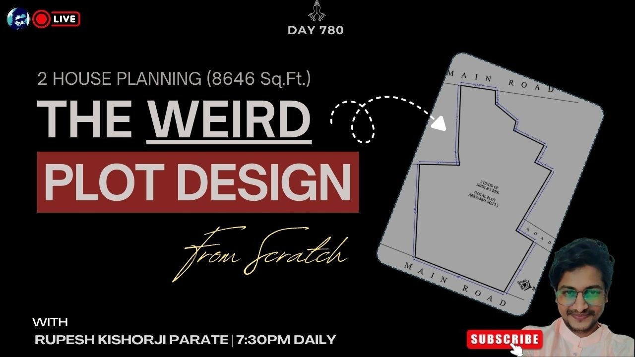 8646 Sq.Ft Unshaped Plot Par 2 Units Kaise Design Kare? | How to design a floor plan? | Rupesh range