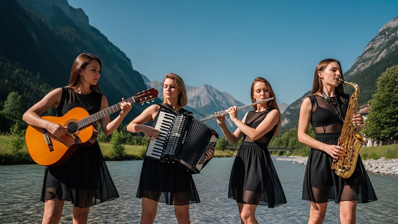 Alpine River Flamenco Fusion | Guitar, Accordion, Flute & Saxophone in Joyful Instrumental