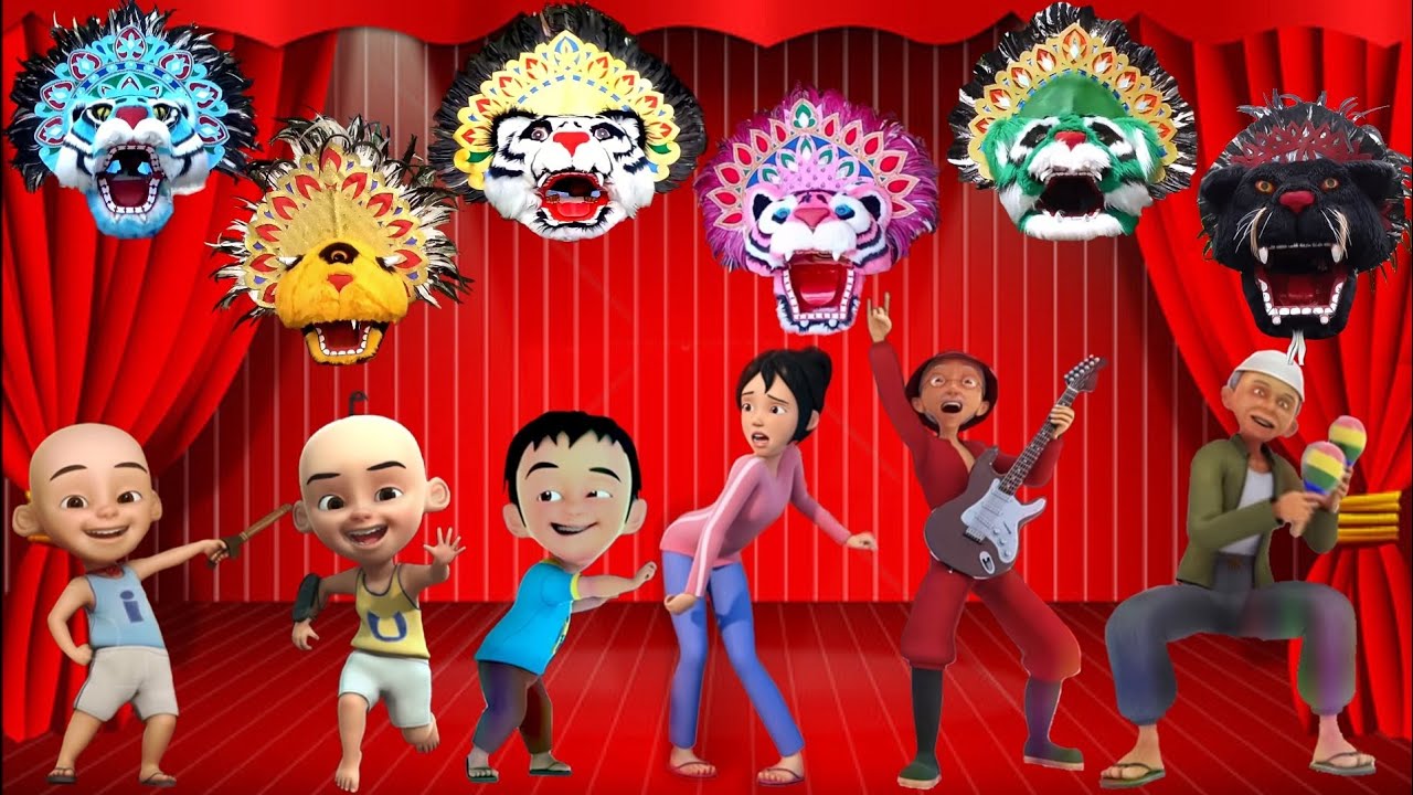 SERU... BARONGAN UPIN IPIN, KAK ROS, TOK DALANG BERMAIN DI ATAS PANGGUNG