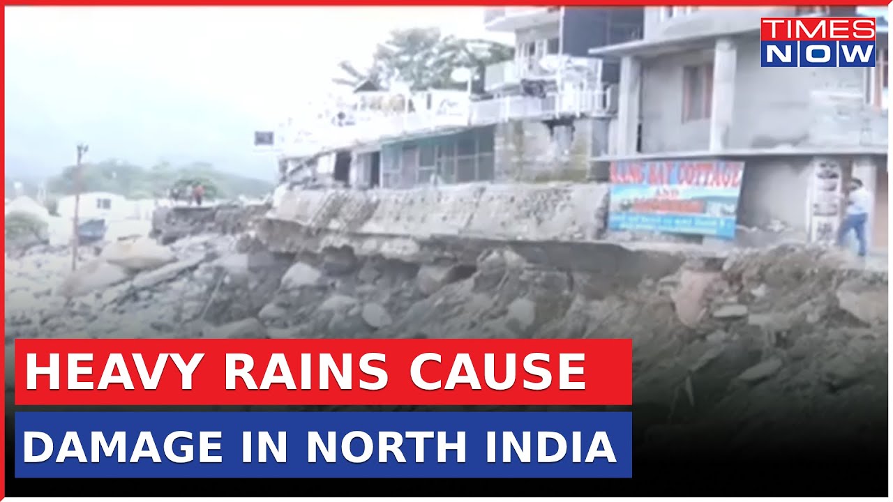 Heavy Rain Lashes North India, Roads Completely Destroyed In Himachal Pradesh | Latest News