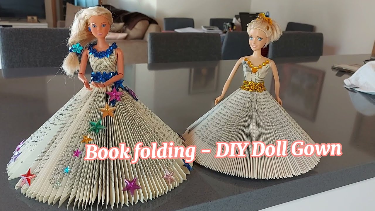 DIY BOOK FOLDING - BARBIE DRESS DIY