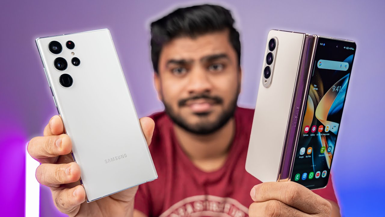 Samsung Z fold 4 vs S22 Ultra Full Comparison | Real-Practical Comparison for Flagship🧐