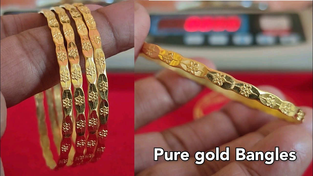 Latest Gold Bangles Designs 2021 With Weight & Price/Pure Gold Bangles Designs