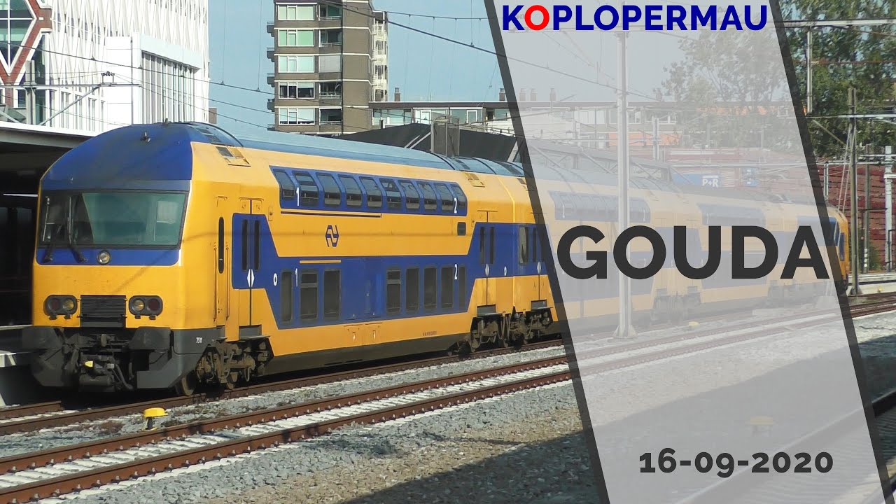 Treinen op station Gouda - 16 september 2020