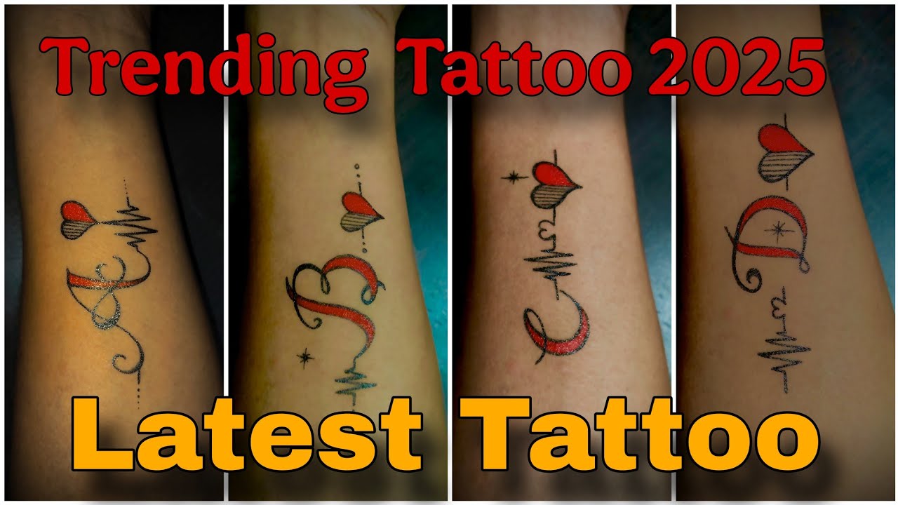 A, B, C, D Initial Tattoo – New Trending Simple & Unique Designs