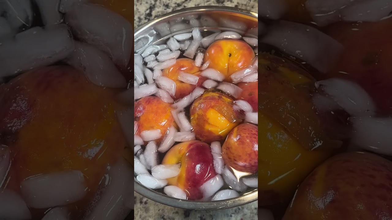 How to Blanch Peaches for Easy Peeling #blanching #peaches #canning