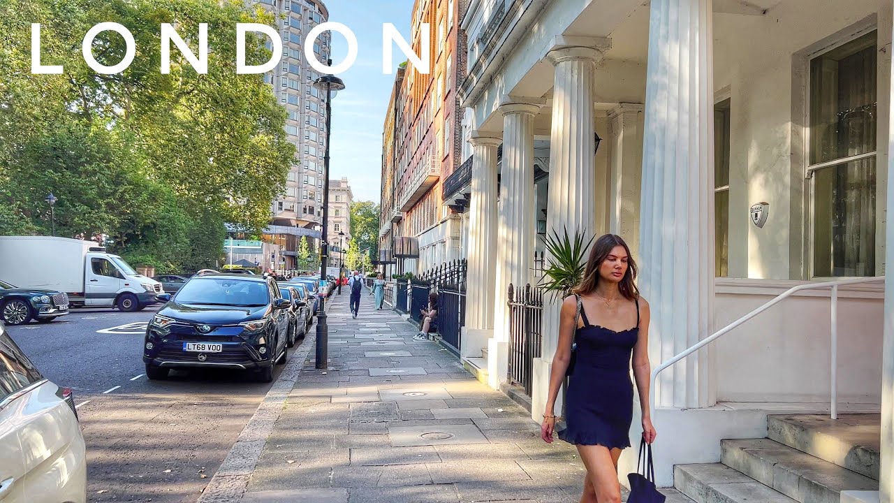 London Summer Walk | Posh London City Walk | Kensington & Knightsbridge | Central London View [4K]