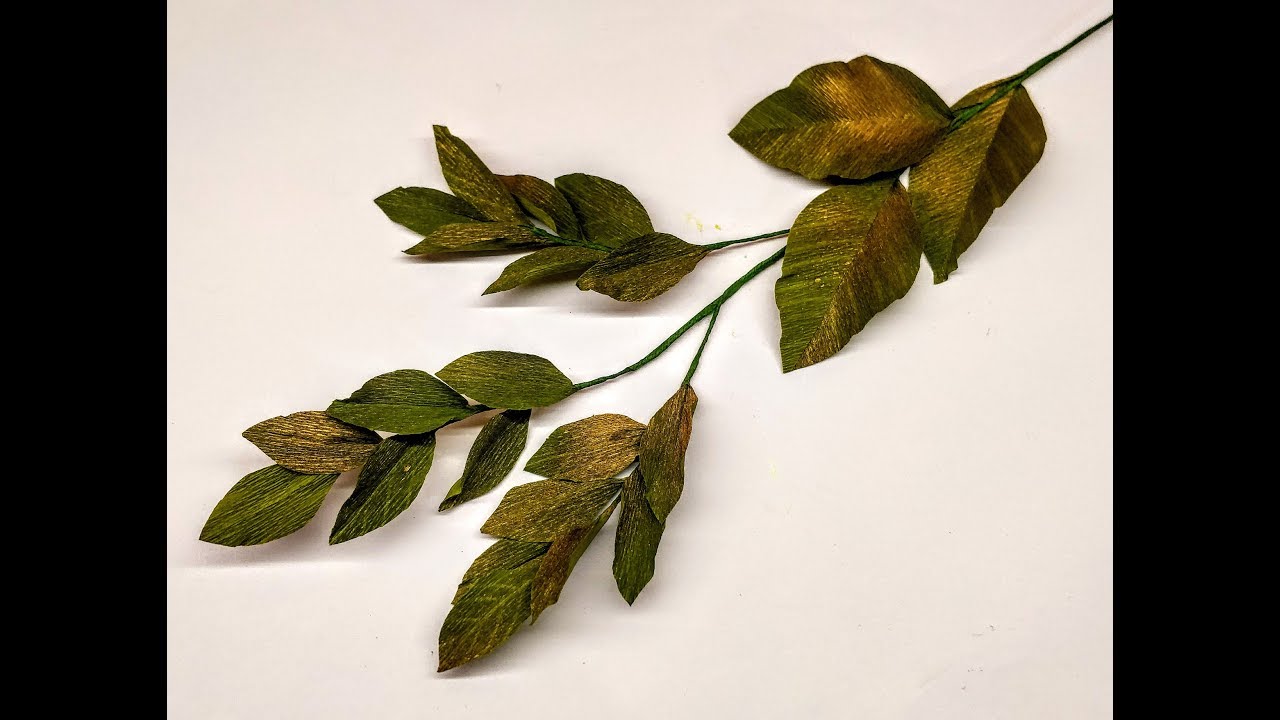 How to make Crepe Paper Leaves for Decoration