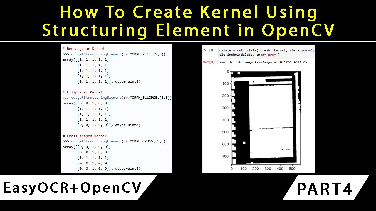 4. How to Create Kernel Using Structuring Element in OpenCV