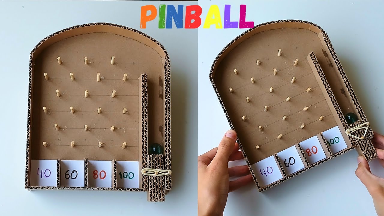 PINBALL Feito com PAPELÃO! Veja Como Fazer Passo a Passo