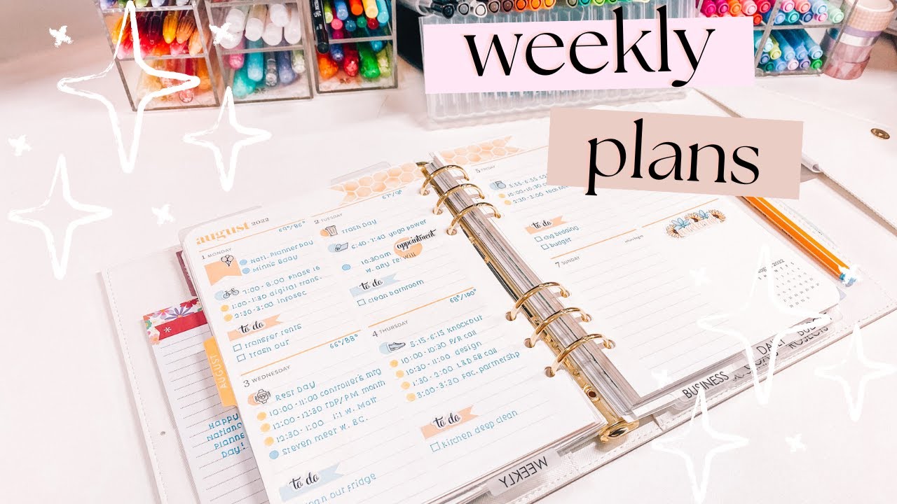 August 1-7 | Plan With Me | Erin Condren | A5 Ring Agenda | Compact Vertical