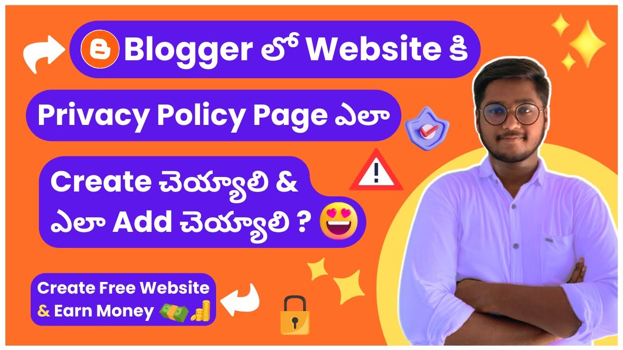 How to Create Privacy Policy Page In Blogger in Telugu Blogging Tutorial 2024 | Create Pages in Blog