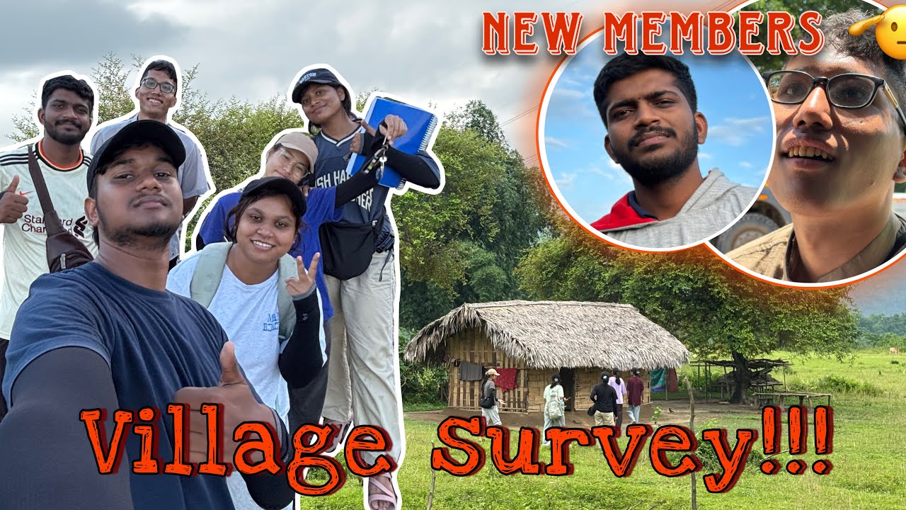 We went for a Village survey 🏠! Bike trip with friends 🏍👭👬