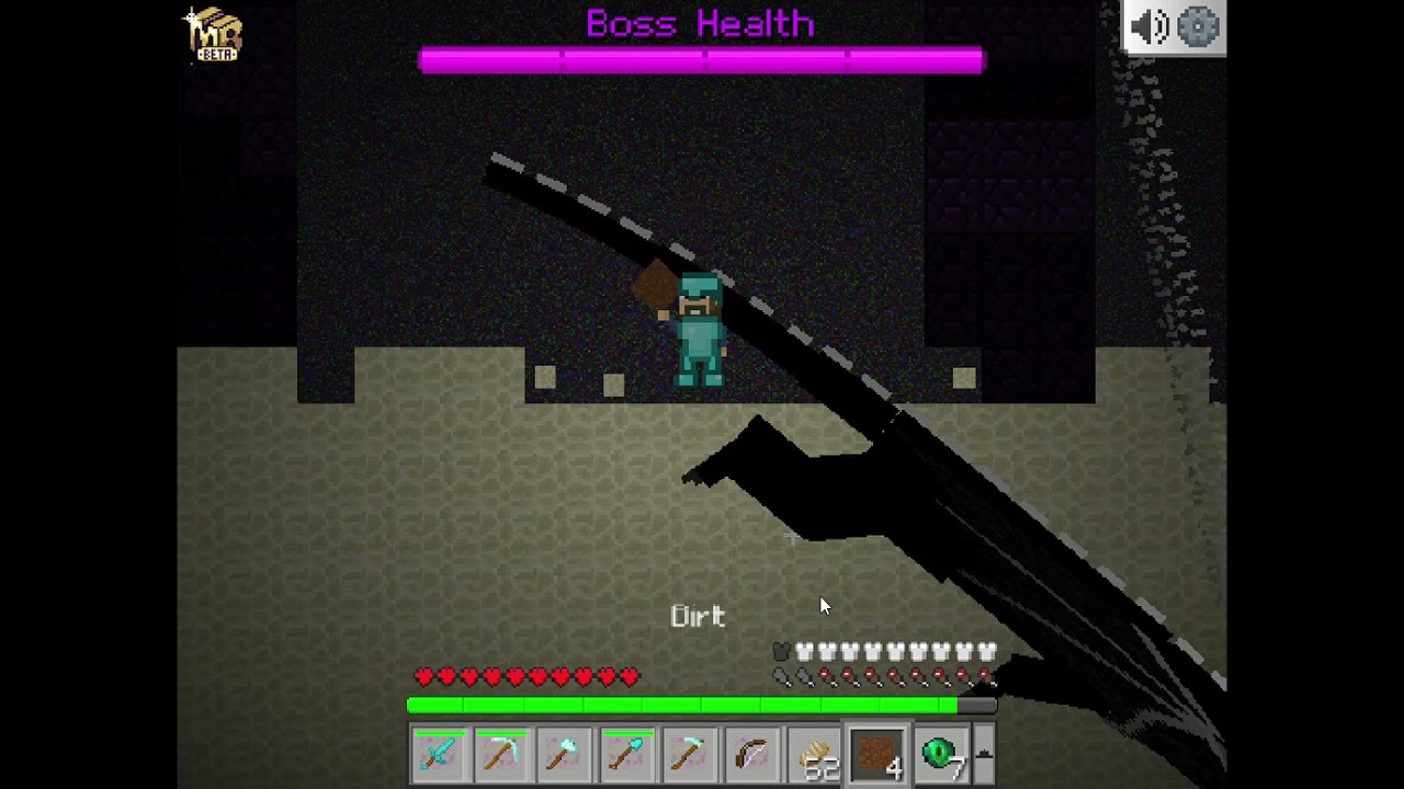 ender dragon fight in my survival world in mineblocks