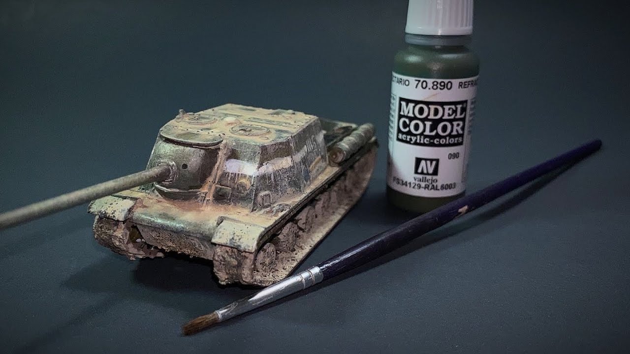 Brush Painted- ISU-122-1/72-Italeri-tank model