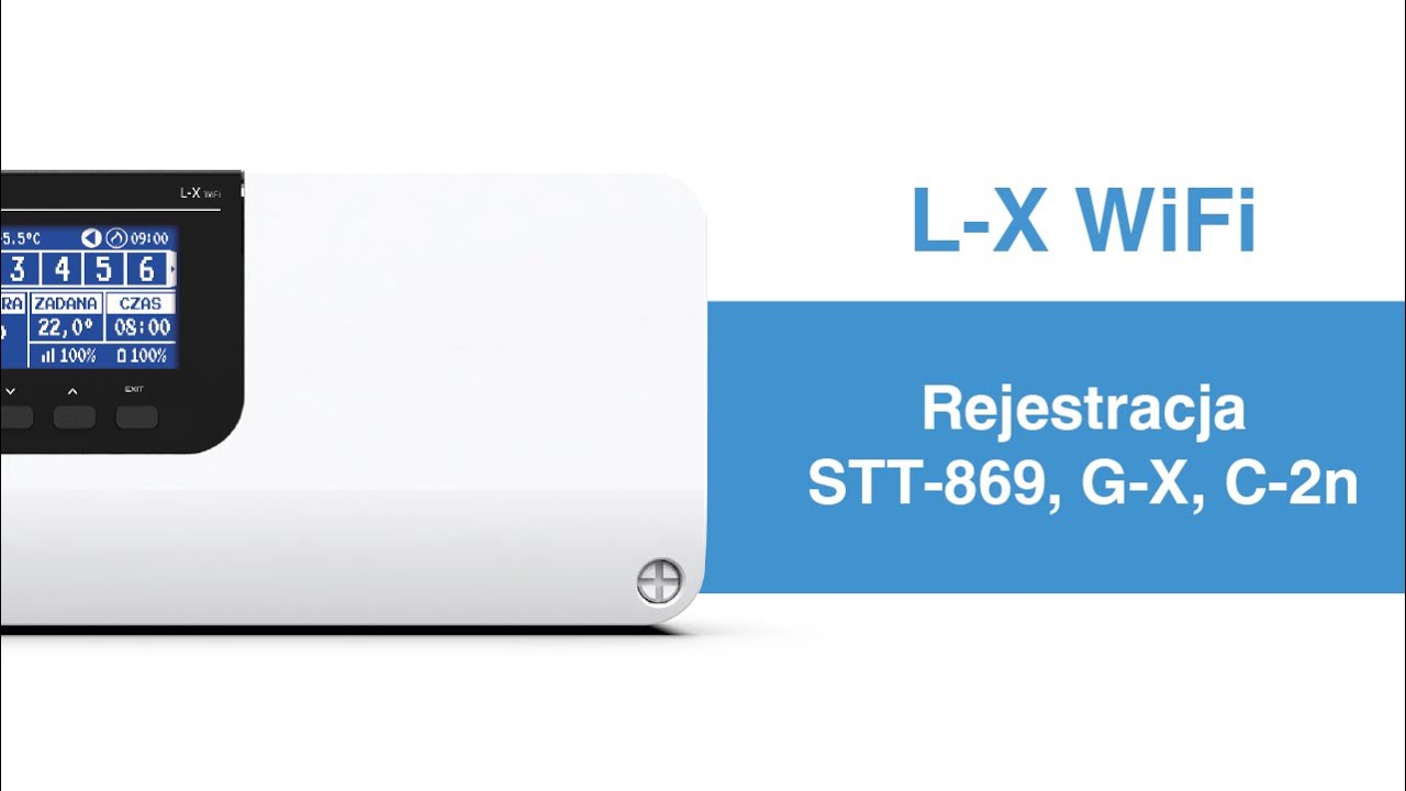 L-X WiFi - rejestracja bezprzewodowej głowicy STT 869, G-X oraz czujnika otwarcia okna C-2n
