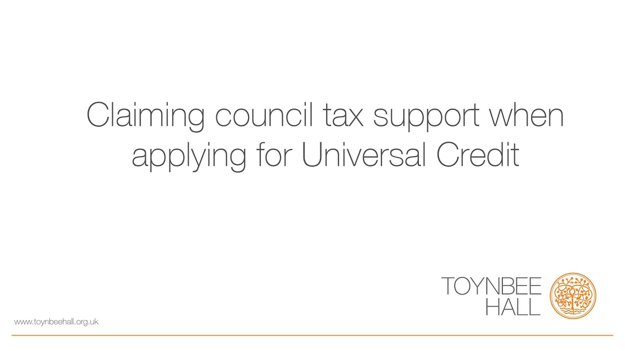 Tip for getting help with council tax when applying for Universal Credit