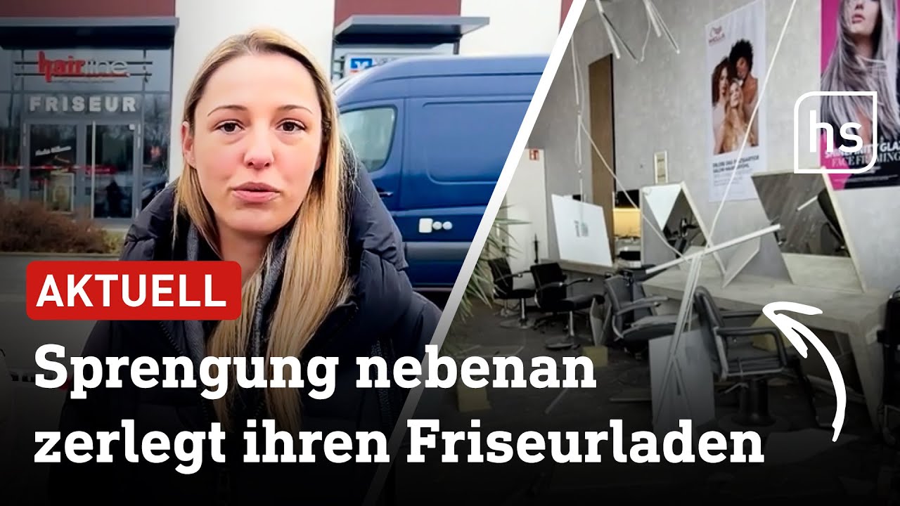 Geldautomat gesprengt: Auch Friseurladen wird verwüstet | hessenschau