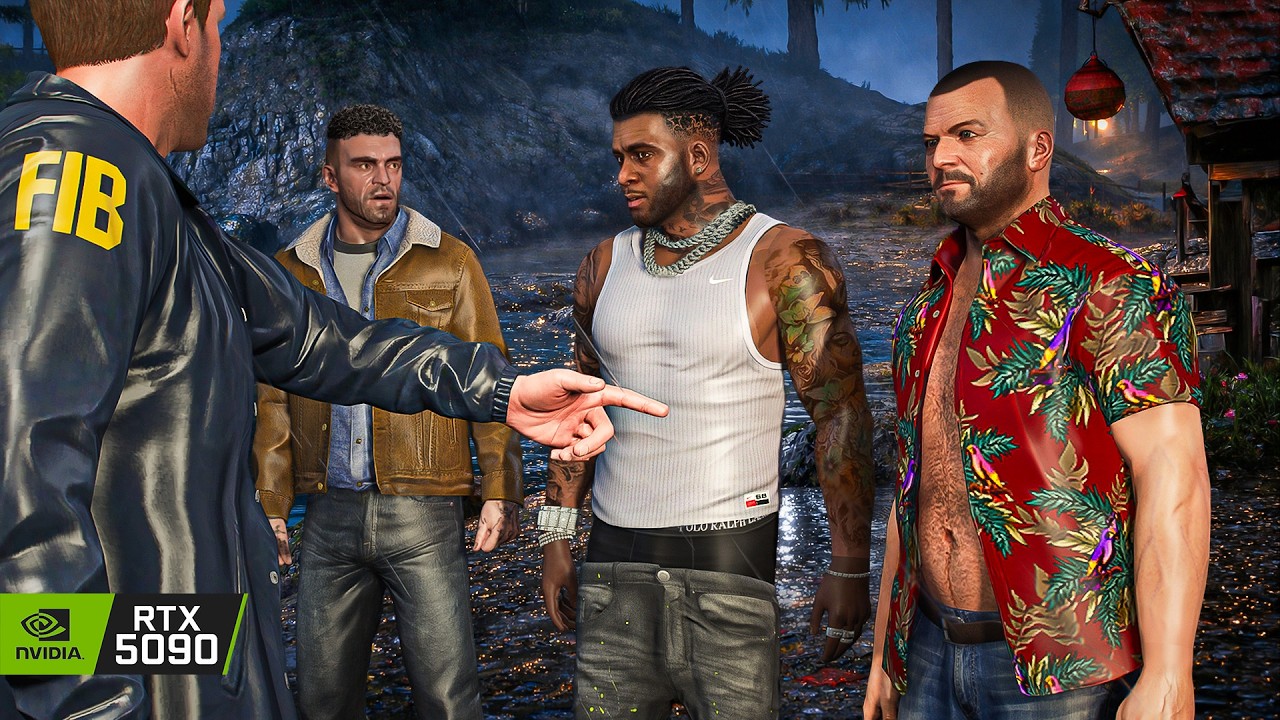 GTA 5 'Monkey Business' Mission 8K Gameplay | RTX 5090 Remastered Graphics MOD