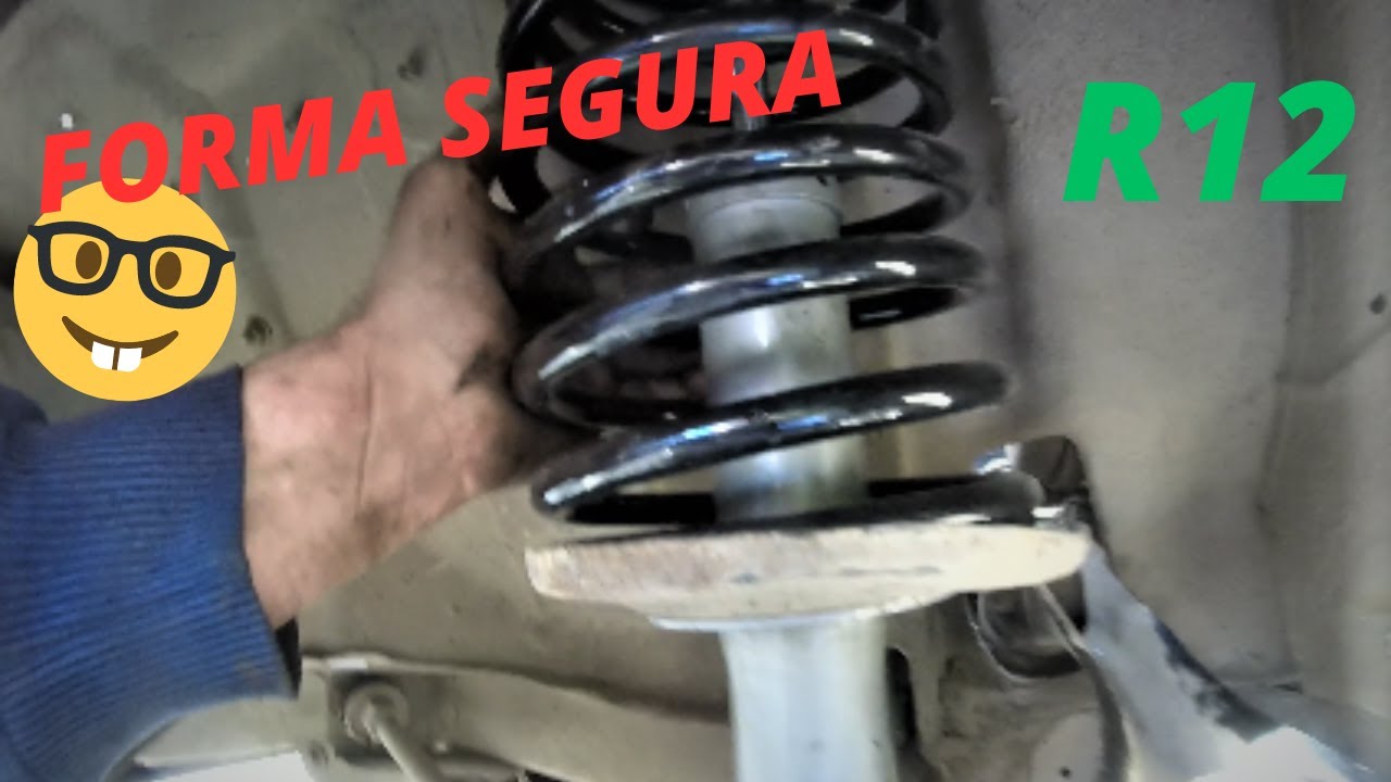 👍CAMBIAR ESPIRAL Y AMORTIGUADOR  delantero Renault 12