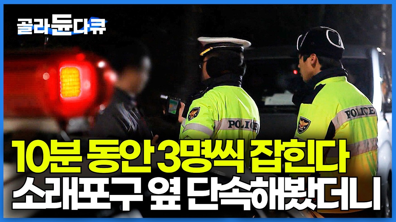 소래포구에서 오는 족족 다 걸린다. 차까지 버리고 도주하는 운전자 잡아봤더니｜음주단속｜특집다큐｜#골라듄다큐