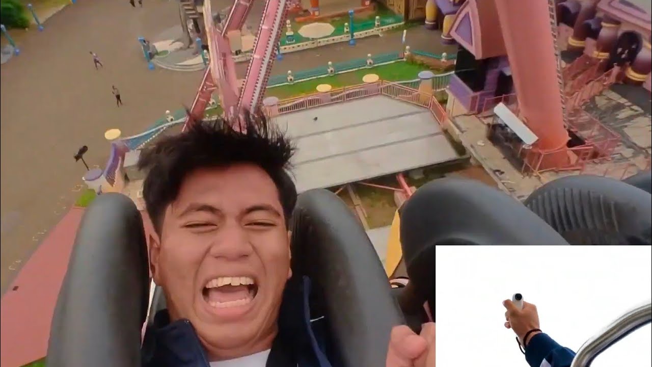 Sendirian Uji Nyali Naik Baling Baling Dufan Dunia Fantasi Kameramen Tidak Selamat | Insta360 go 2