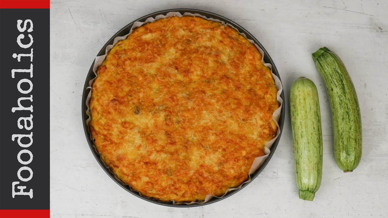 Κολοκυθόπιτα εύκολη χωρίς φύλλο | foodaholics Super easy zucchini pie with no crust