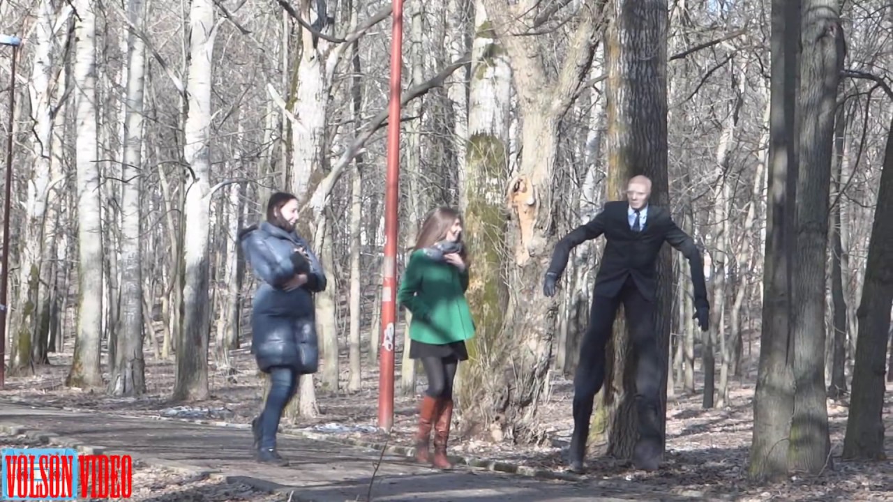 Слэндермэн страшный Пранк I Slenderman in Russia prank/2021