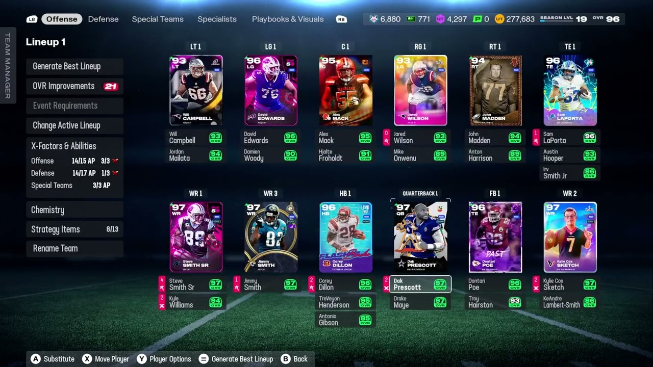 Madden 26-Season 6  New England Patriots Theme Team Ultimate legends 96 overall Jimmy Smith p2