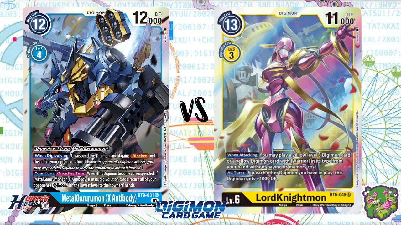 DIGIMON TCG: Local match MetalGarurumon X (Blue) vs LordKnightmon (Yellow) | TEA COFFEE AND GAMES
